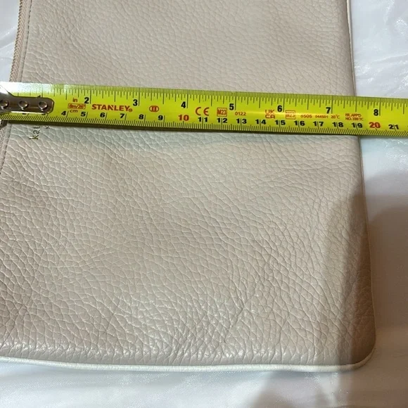Kate Spade New York Larchmont Ave Taupe Leather Pouch WLRU2736 - Picture 9 of 12
